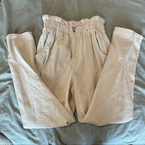 cream paper bag pants from H&M